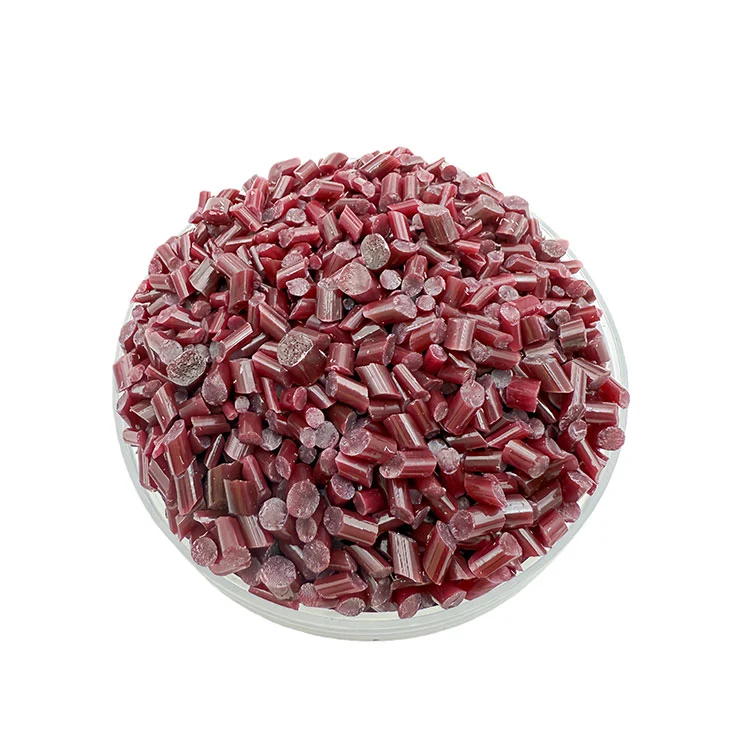 Material de polímero PS rojo reciclado